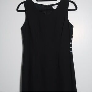 Vintage 90s Black Sleeveless Midi Dress